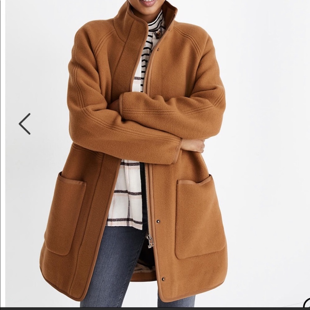 BNWT XXS Madewell brown coat